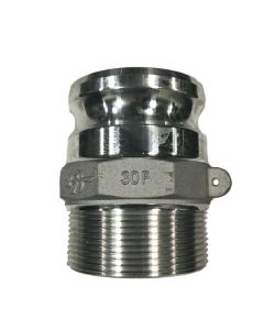 3" Adapter X Male Thread, Aluminum