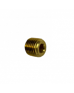 1/4" Male NPT Recessed Hex Brass Plug