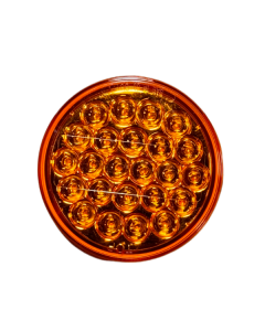 4" F/P/T LED Amber Light, 24-Diode