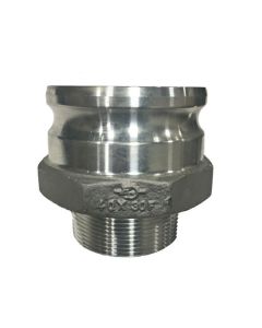 4" Adapter X 3" Male Thread, Aluminum