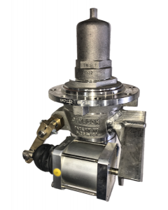 CIVACON EMERGENCY VALVES-Air Operated- External Air Cylinder-Aluminum-4" | Grooved-Straight-Tef-o-Sil-4" |  Sump